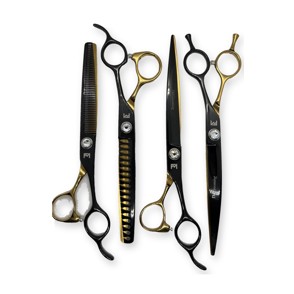 Pack Fantasía: cuatro tijeras en negro y dorado